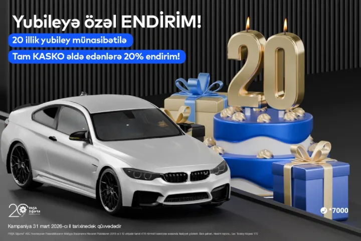 Azərbaycanda Tam KASKO sığortasının 20% endirimlə satışına başlanıb