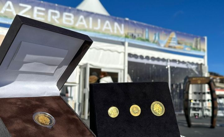 Azərbaycan istehsalı qızıl sikkə kolleksiyaları İsveçrədə nümayiş olunur
